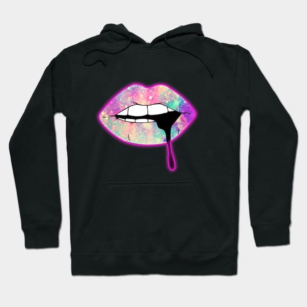 Neon Purge Mouth Hoodie by TheAwesome